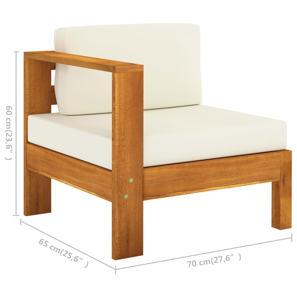 6-delige tuinloungeset met kussens 100x60 cm acaciahout is nu te koop bij PeponiXL, paradijselijk wonen!