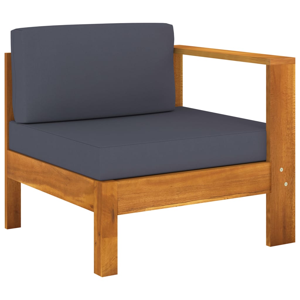 7-delige Loungeset met donkergrijze kussens acaciahout is nu te koop bij PeponiXL, paradijselijk wonen!