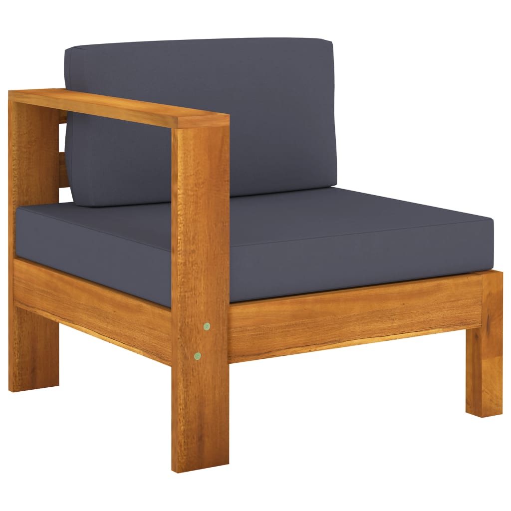 8-delige Loungeset met donkergrijze kussens acaciahout is nu te koop bij PeponiXL, paradijselijk wonen!
