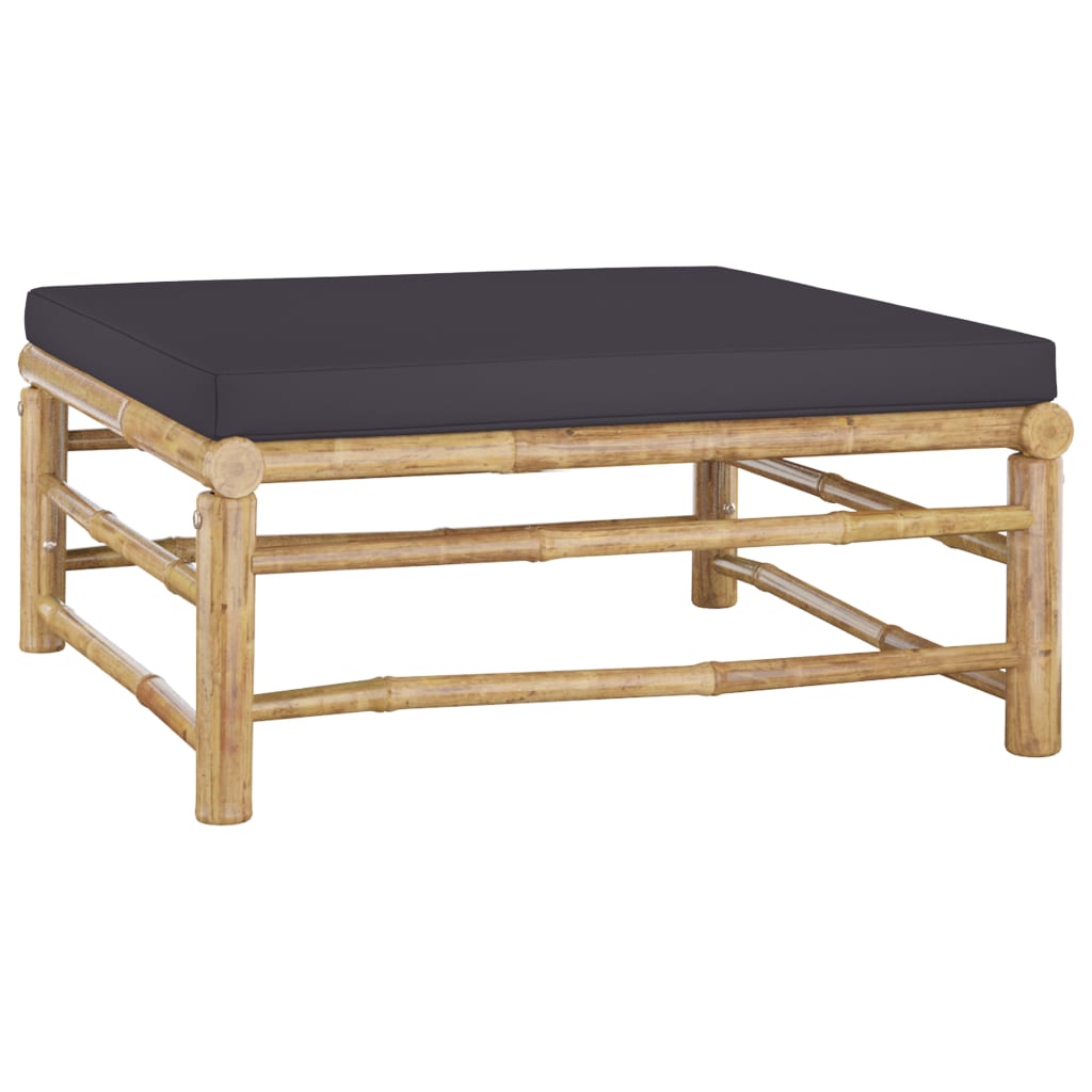 4-delige Loungeset met donkergrijze kussens bamboe is nu te koop bij PeponiXL, paradijselijk wonen!