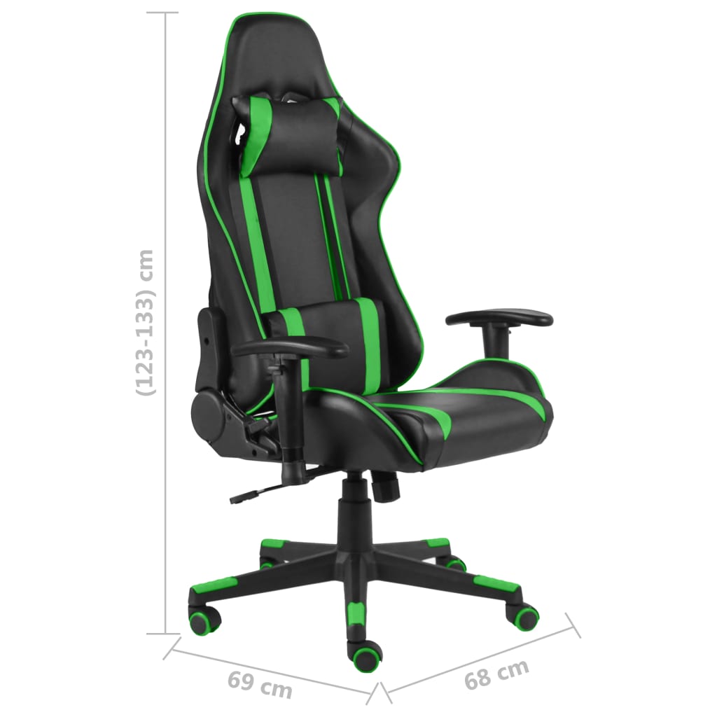 Gamestoel draaibaar PVC groen is nu te koop bij PeponiXL, paradijselijk wonen!