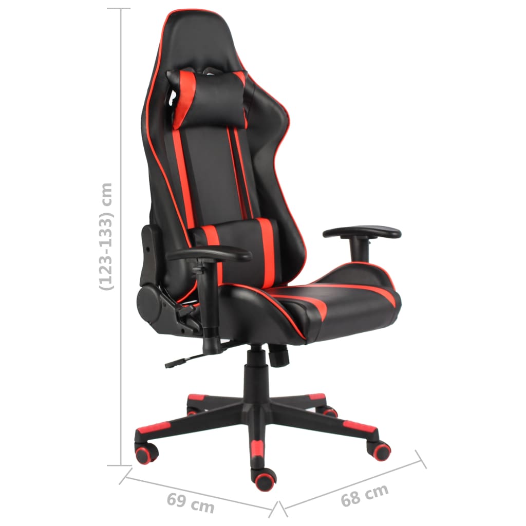 Gamestoel draaibaar PVC rood is nu te koop bij PeponiXL, paradijselijk wonen!