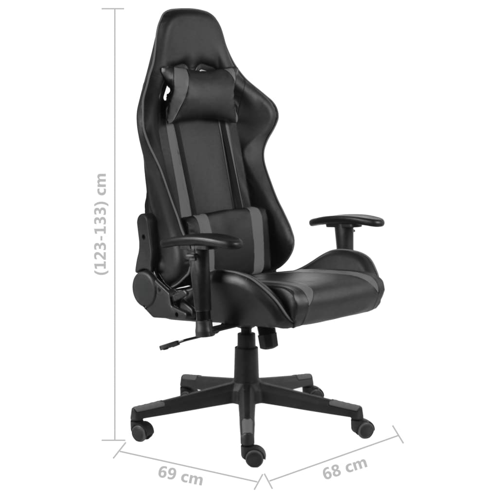 Gamestoel draaibaar PVC grijs is nu te koop bij PeponiXL, paradijselijk wonen!