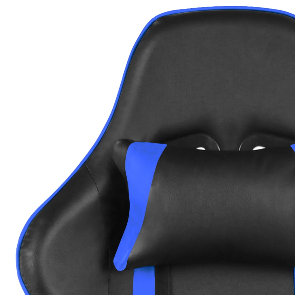 Gamestoel draaibaar met voetensteun PVC blauw is nu te koop bij PeponiXL, paradijselijk wonen!