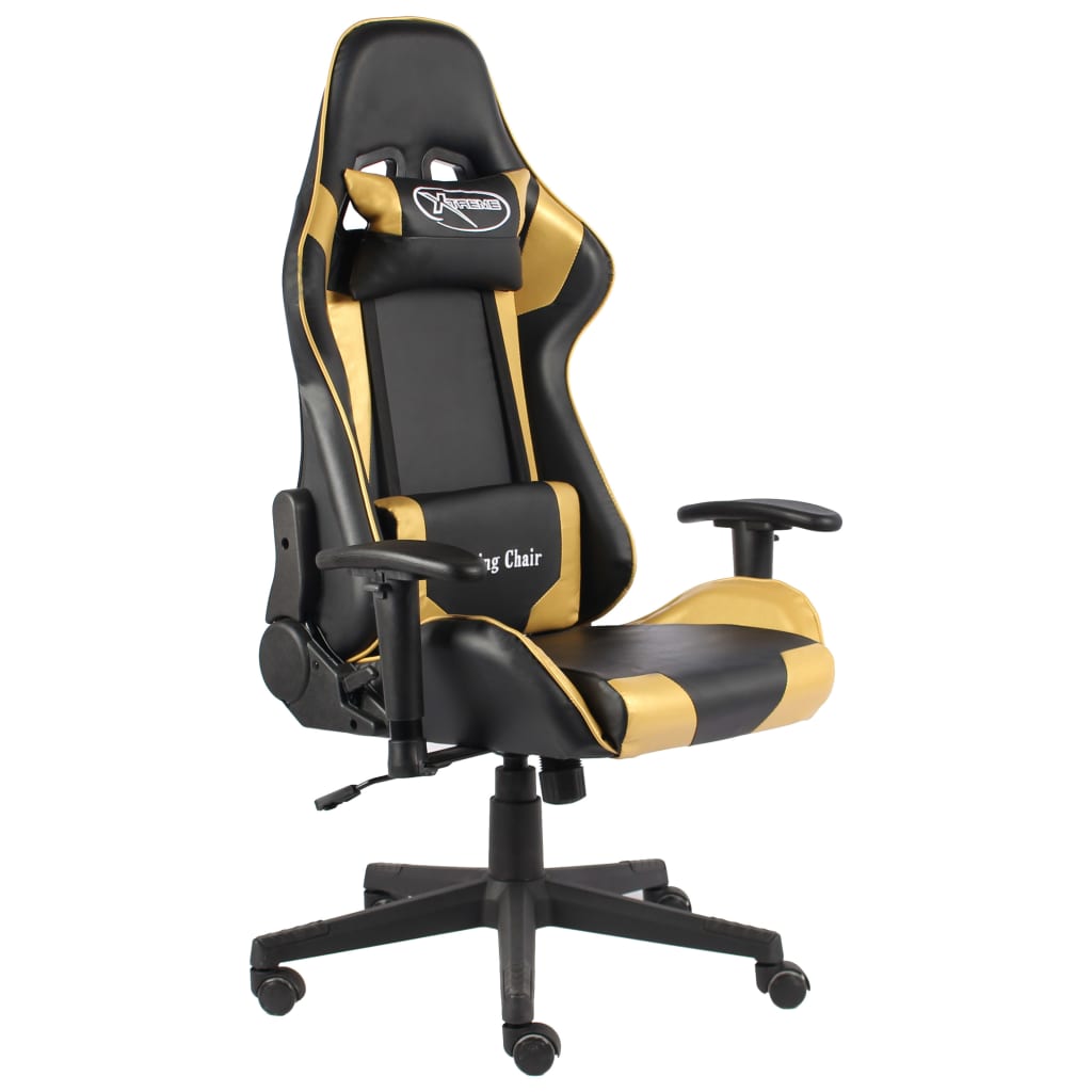 Gamestoel draaibaar PVC goudkleurig is nu te koop bij PeponiXL, paradijselijk wonen!