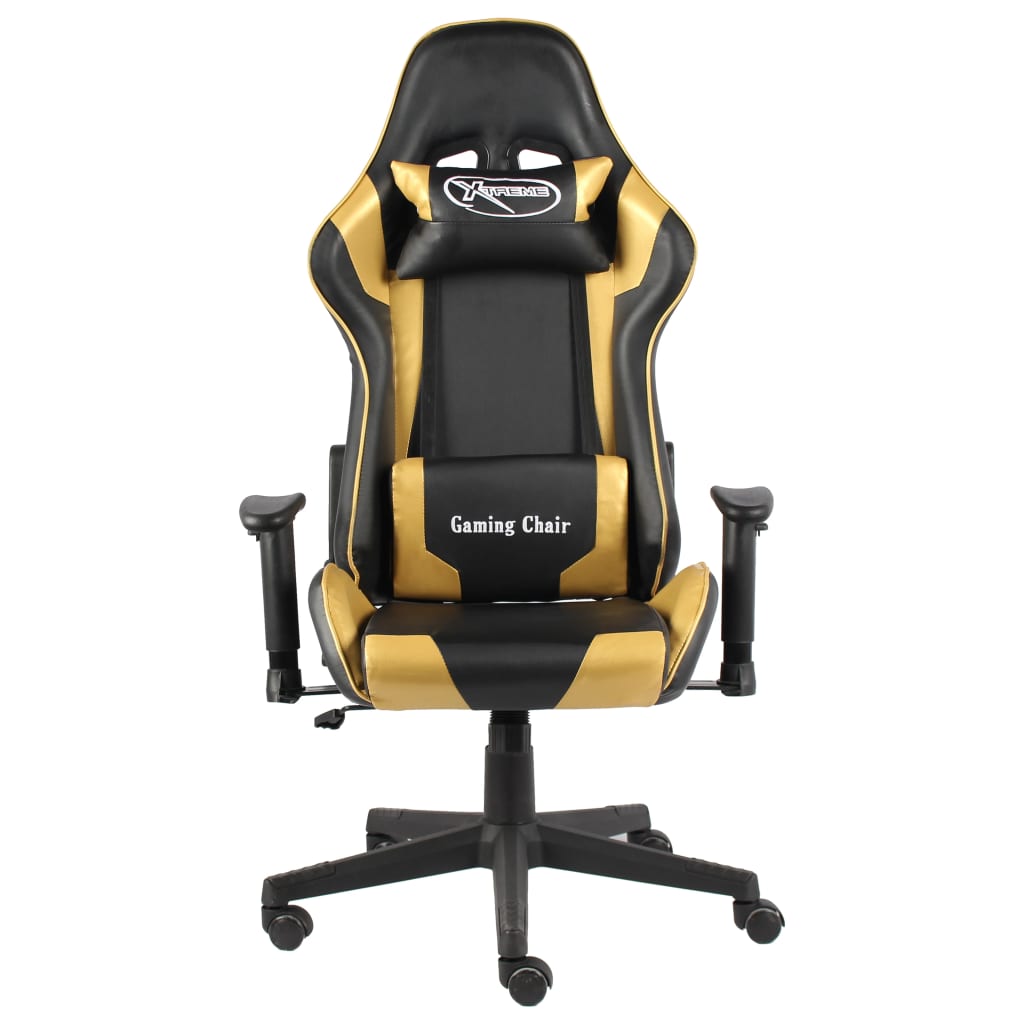 Gamestoel draaibaar PVC goudkleurig is nu te koop bij PeponiXL, paradijselijk wonen!