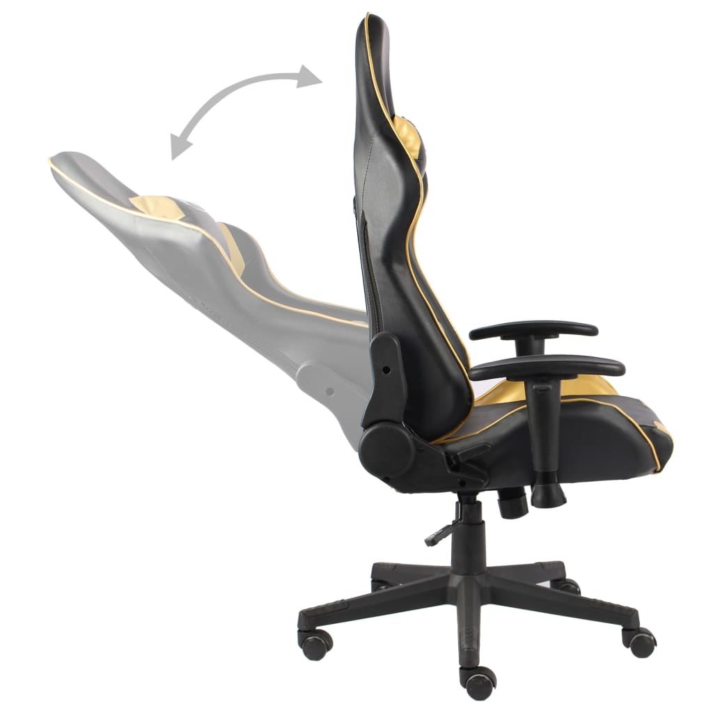 Gamestoel draaibaar PVC goudkleurig is nu te koop bij PeponiXL, paradijselijk wonen!