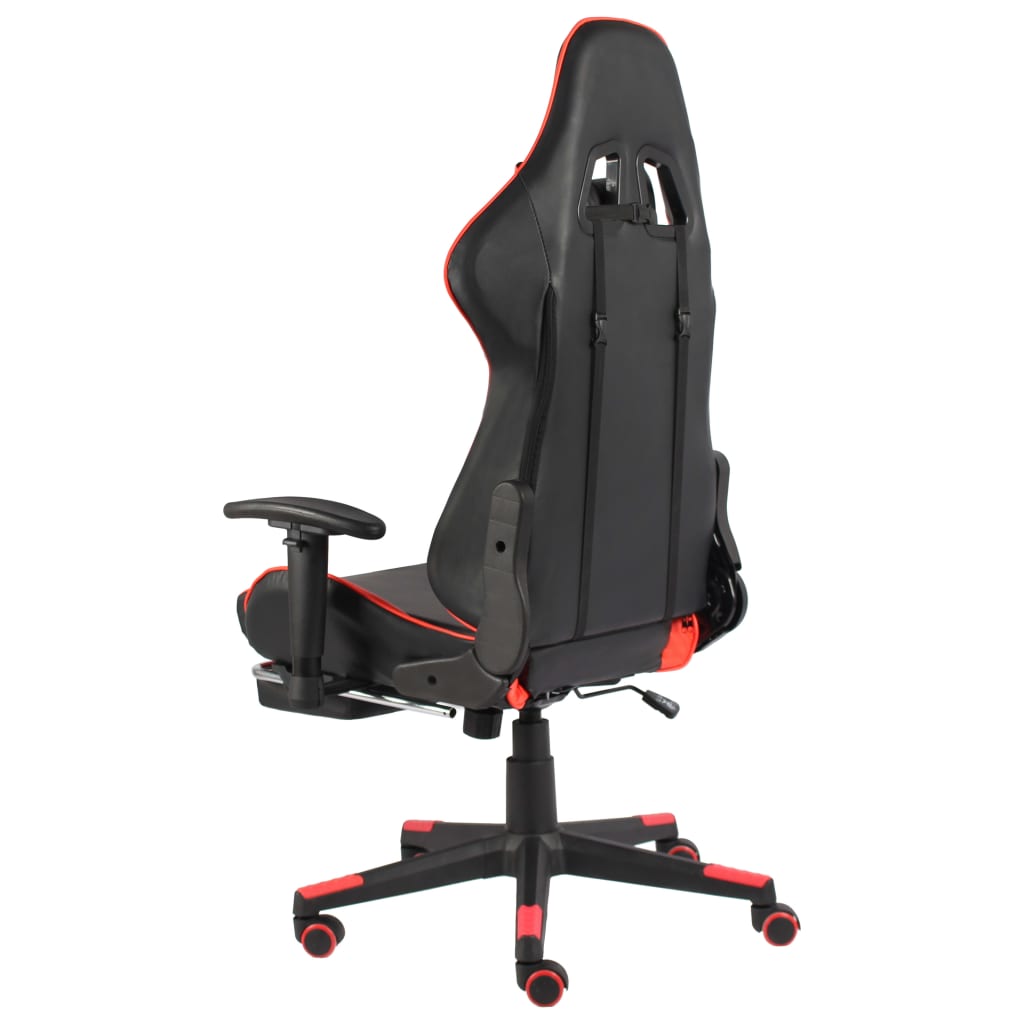 Gamestoel draaibaar met voetensteun PVC rood is nu te koop bij PeponiXL, paradijselijk wonen!