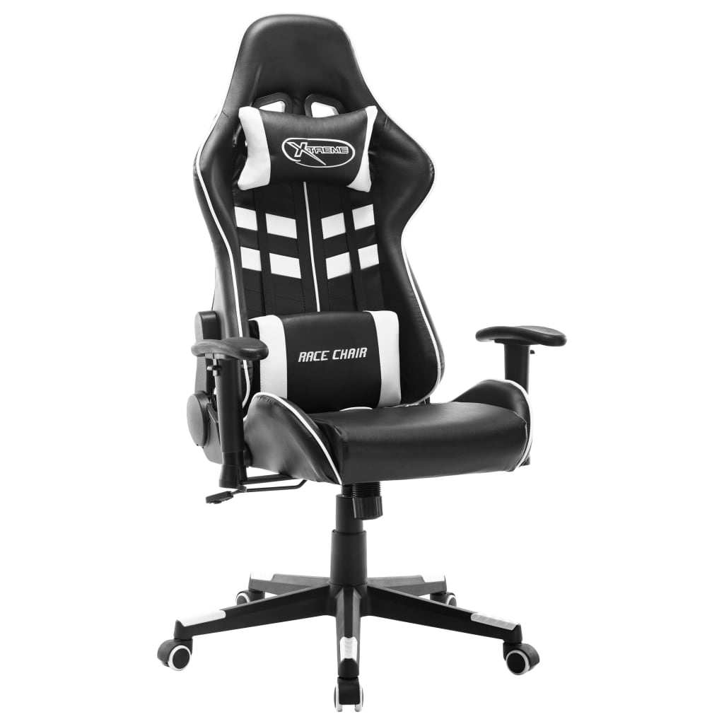Gamestoel kunstleer zwart en wit is nu te koop bij PeponiXL, paradijselijk wonen!