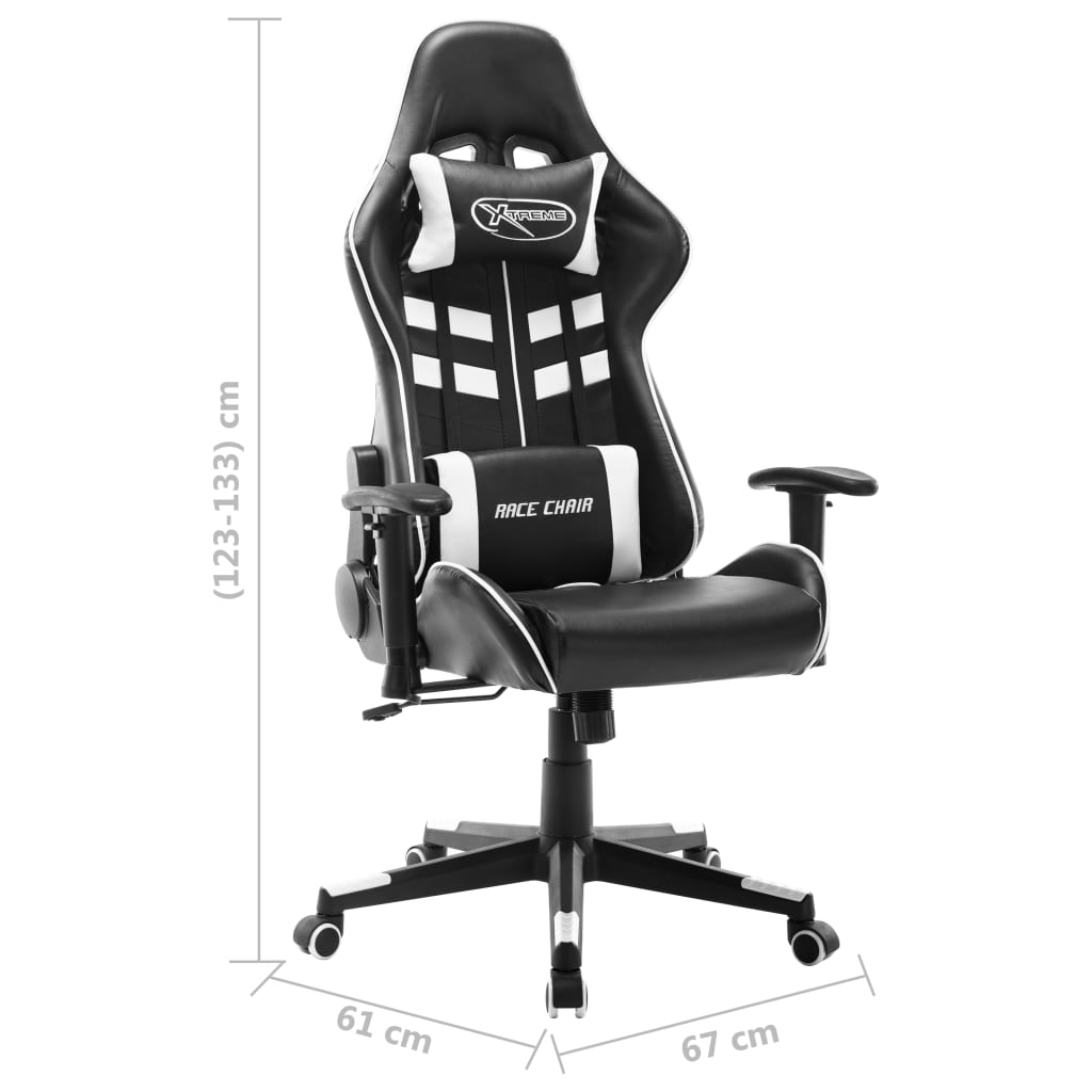 Gamestoel kunstleer zwart en wit is nu te koop bij PeponiXL, paradijselijk wonen!