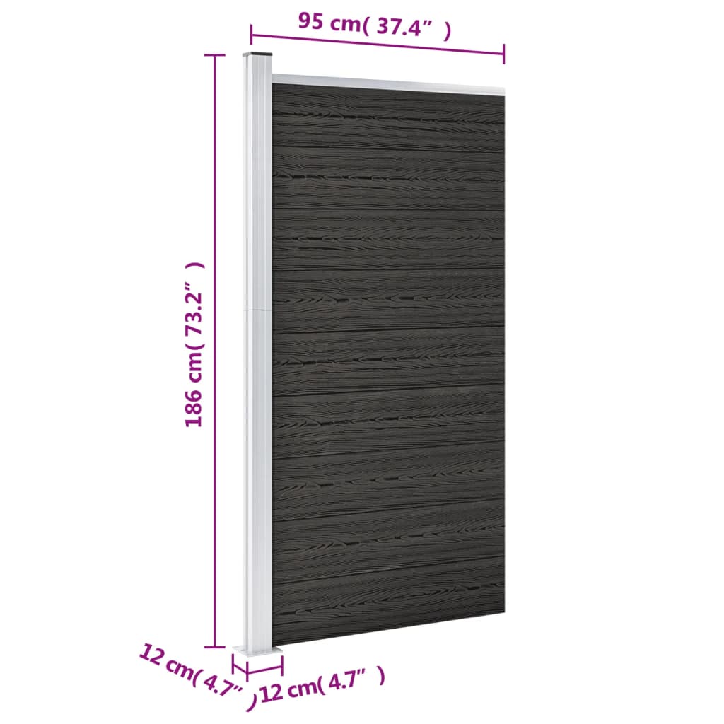 Schuttingpaneel 95x186 cm HKC grijs is nu te koop bij PeponiXL, paradijselijk wonen!
