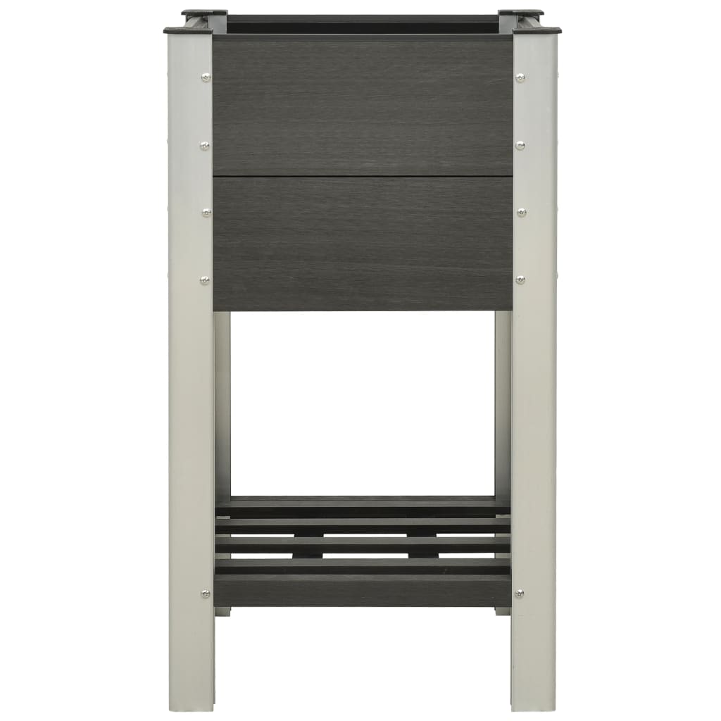 Plantenbak verhoogd met schap 50x50x90 cm HKC grijs is nu te koop bij PeponiXL, paradijselijk wonen!