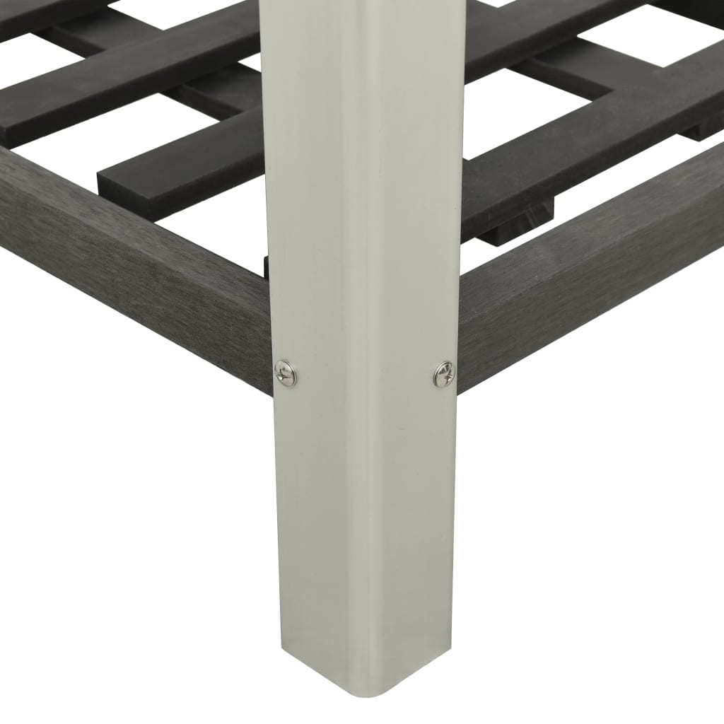 Plantenbak verhoogd met schap 50x50x90 cm HKC grijs is nu te koop bij PeponiXL, paradijselijk wonen!