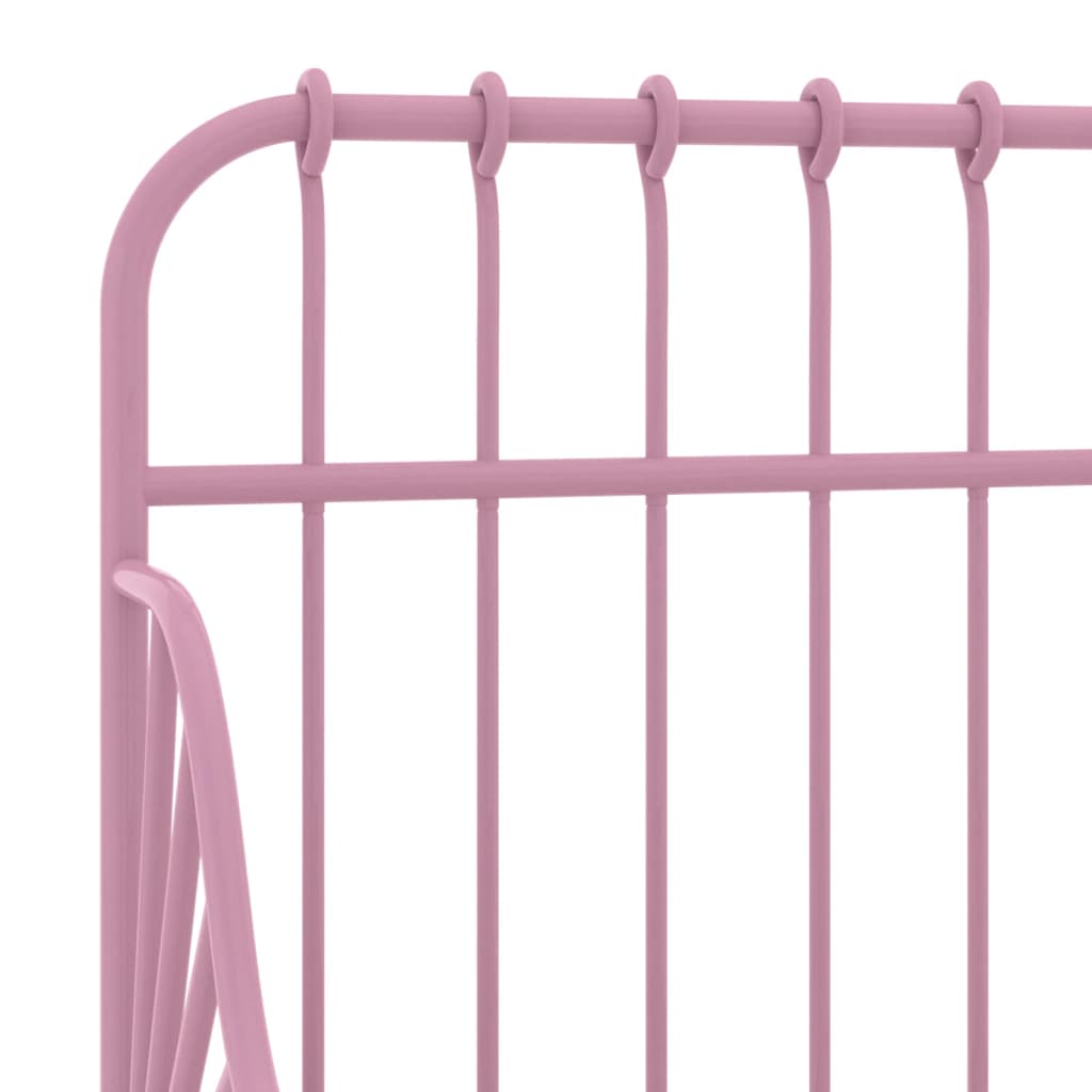 Bedframe verlengbaar metaal roze 80x130/200 cm is nu te koop bij PeponiXL, paradijselijk wonen!