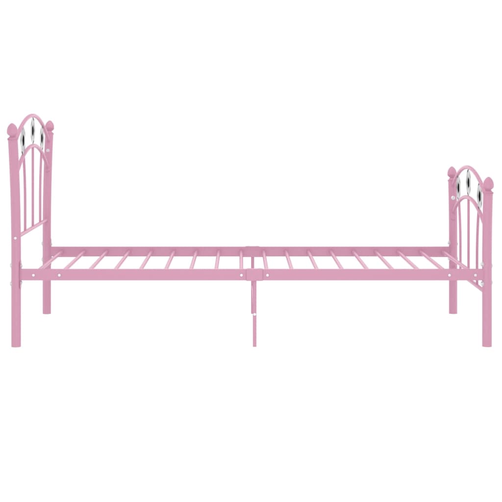 Bedframe met voetbaldesign metaal roze 90x200 cm is nu te koop bij PeponiXL, paradijselijk wonen!