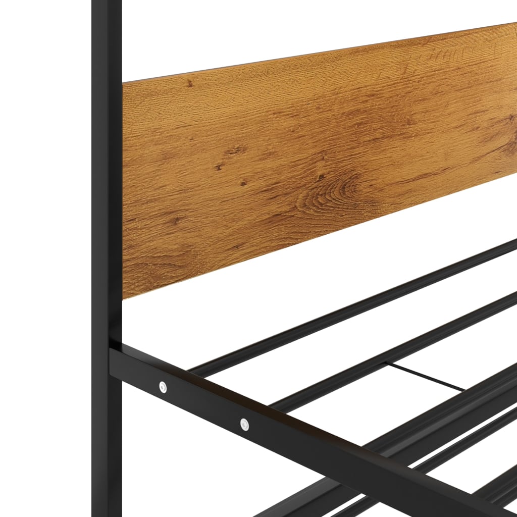 Bedframe uitschuifbaar metaal zwart 90x200 cm is nu te koop bij PeponiXL, paradijselijk wonen!