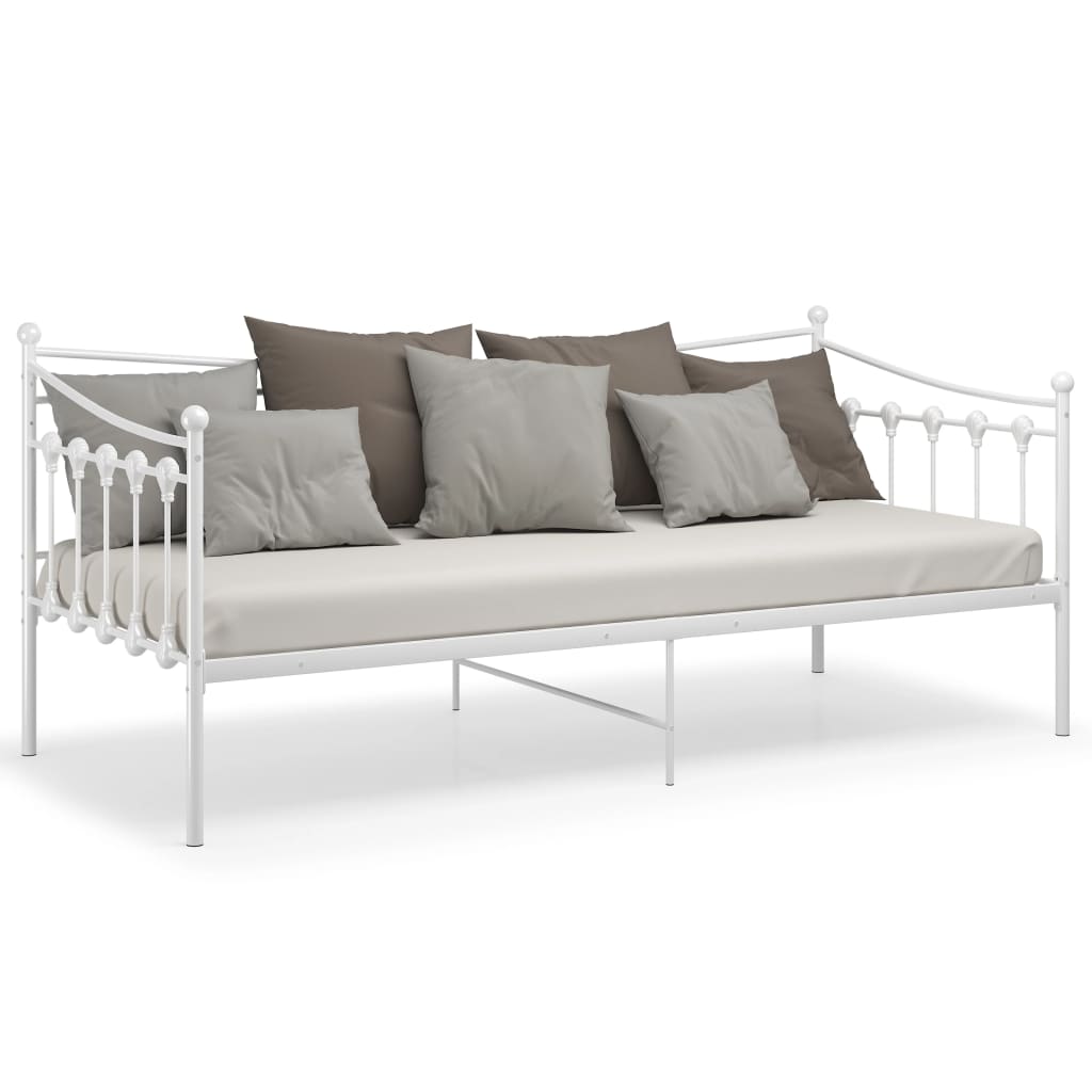 Slaapbank metaal wit 90x200 cm is nu te koop bij PeponiXL, paradijselijk wonen!