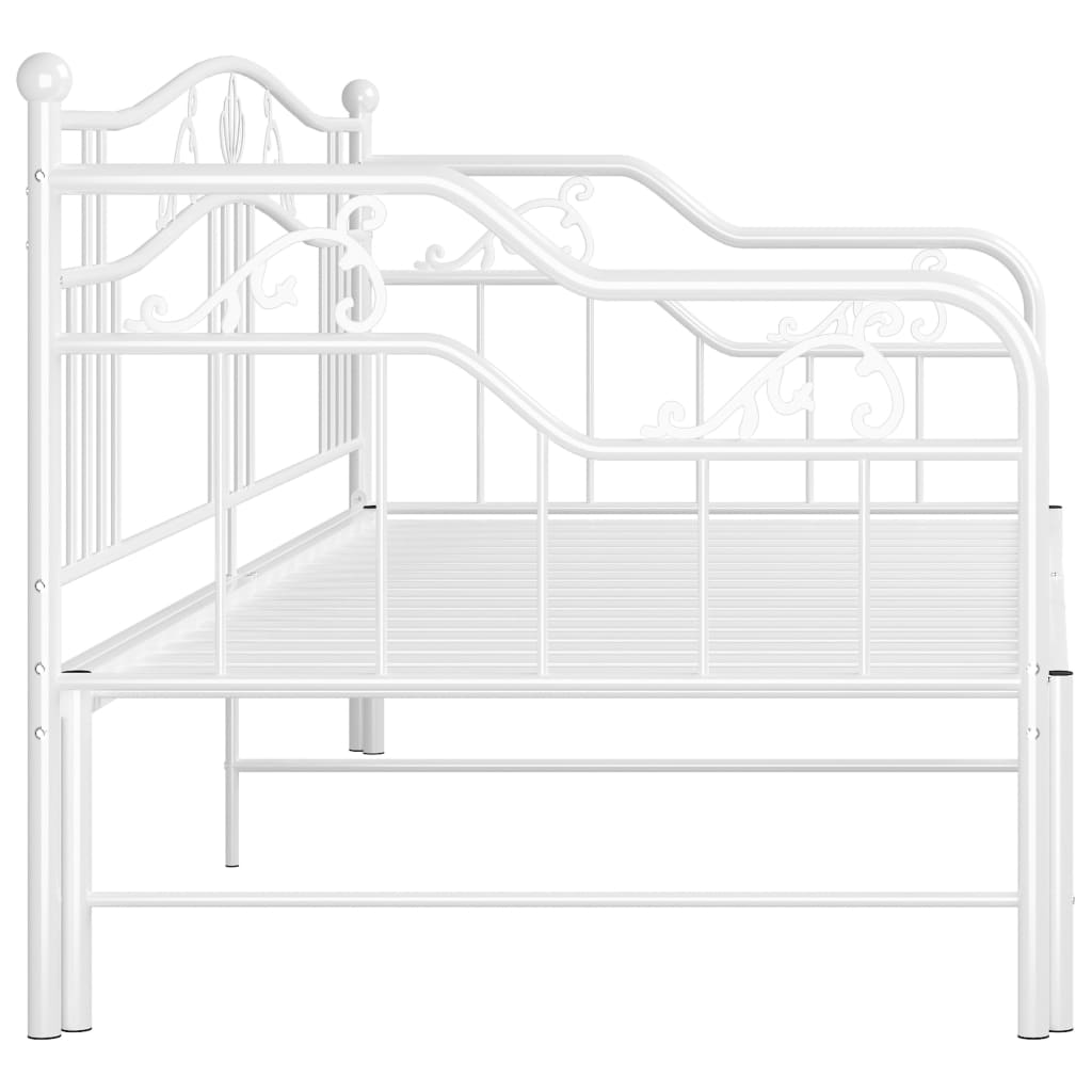 Slaapbank uittrekbaar metaal wit 90x200 cm is nu te koop bij PeponiXL, paradijselijk wonen!