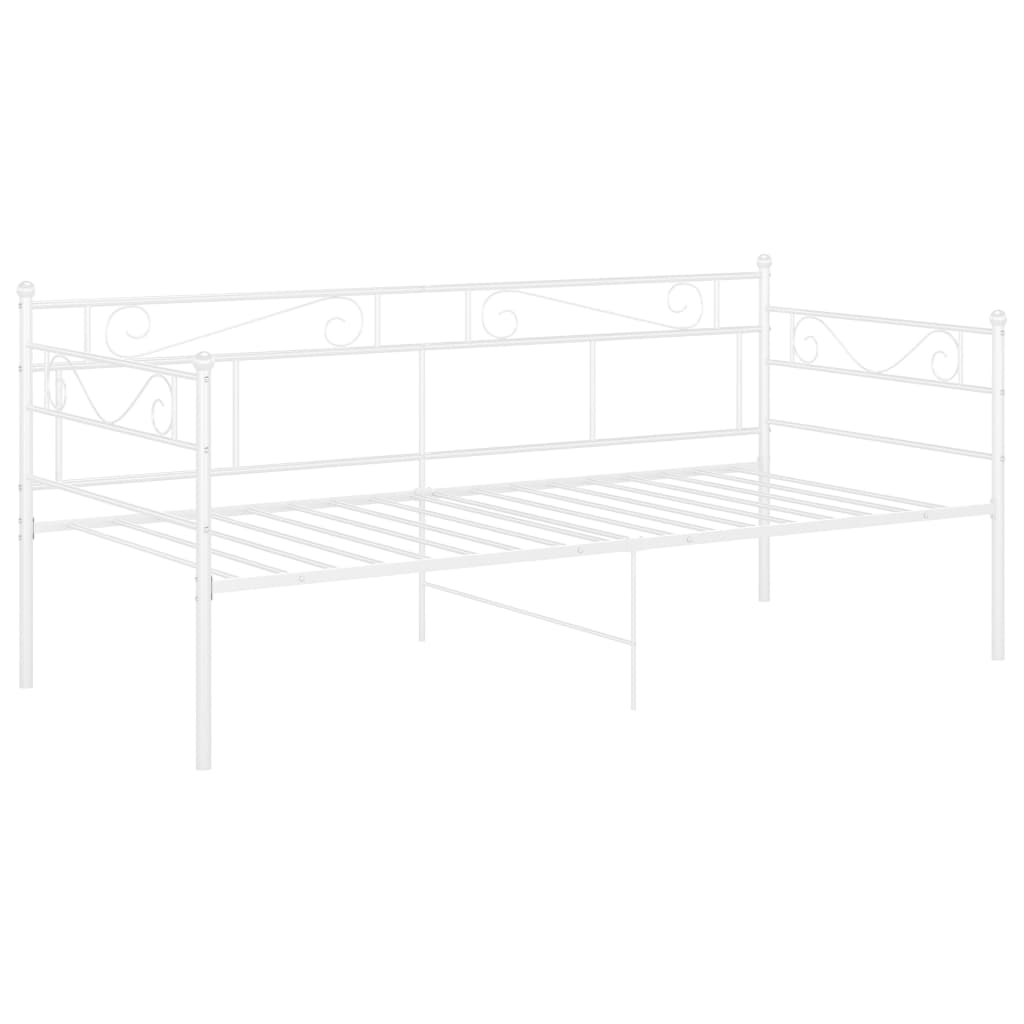 Slaapbankframe metaal wit 90x200 cm is nu te koop bij PeponiXL, paradijselijk wonen!