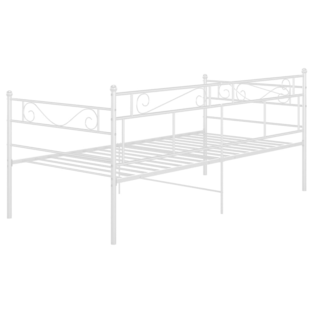 Slaapbankframe metaal wit 90x200 cm is nu te koop bij PeponiXL, paradijselijk wonen!