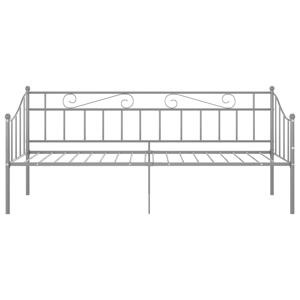 Slaapbankframe metaal grijs 90x200 cm is nu te koop bij PeponiXL, paradijselijk wonen!