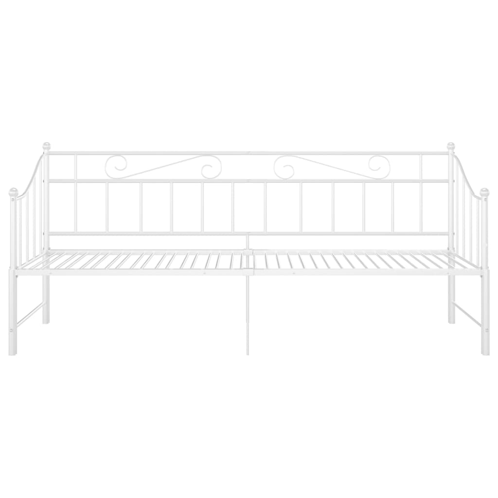 Slaapbank uittrekbaar metaal wit 90x200 cm is nu te koop bij PeponiXL, paradijselijk wonen!