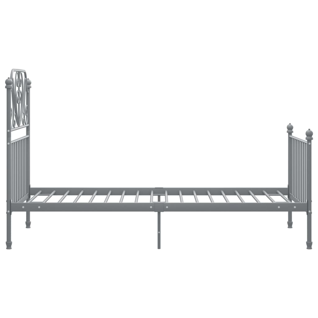 Bedframe metaal grijs 90x200 cm is nu te koop bij PeponiXL, paradijselijk wonen!