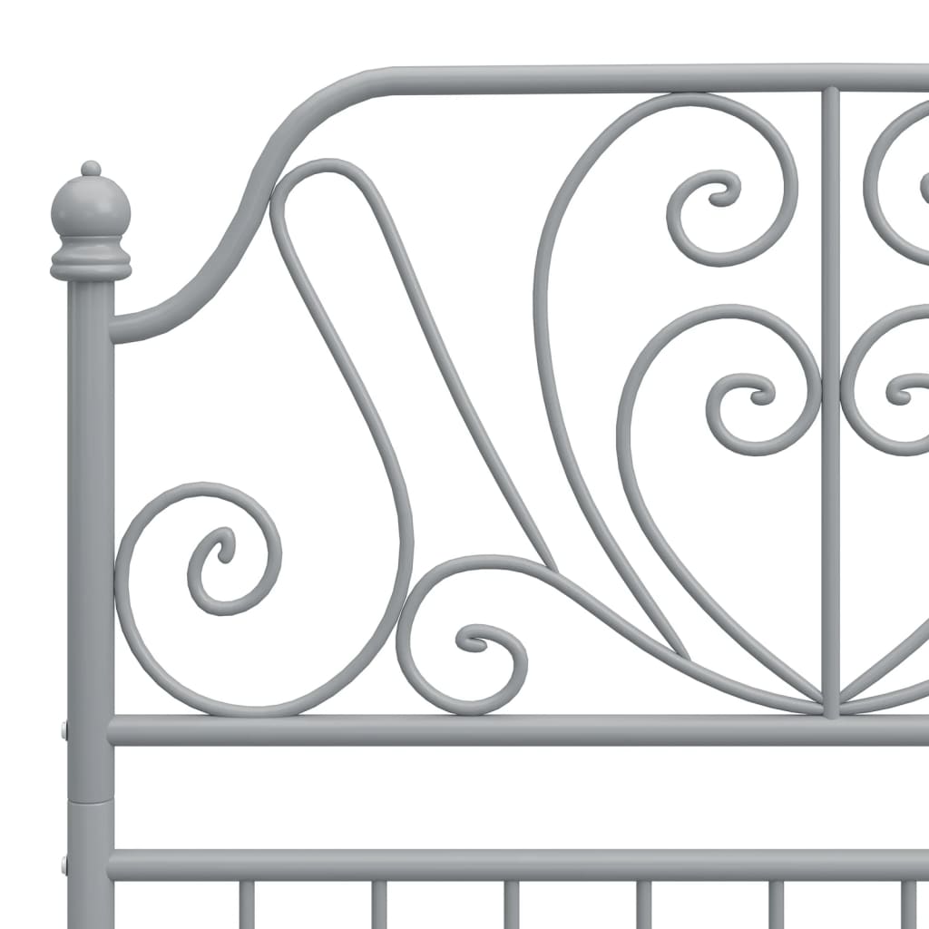 Bedframe metaal grijs 90x200 cm is nu te koop bij PeponiXL, paradijselijk wonen!