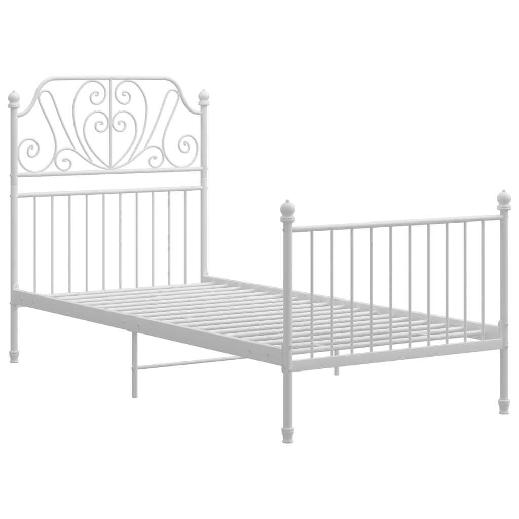 Bedframe metaal wit 100x200 cm is nu te koop bij PeponiXL, paradijselijk wonen!