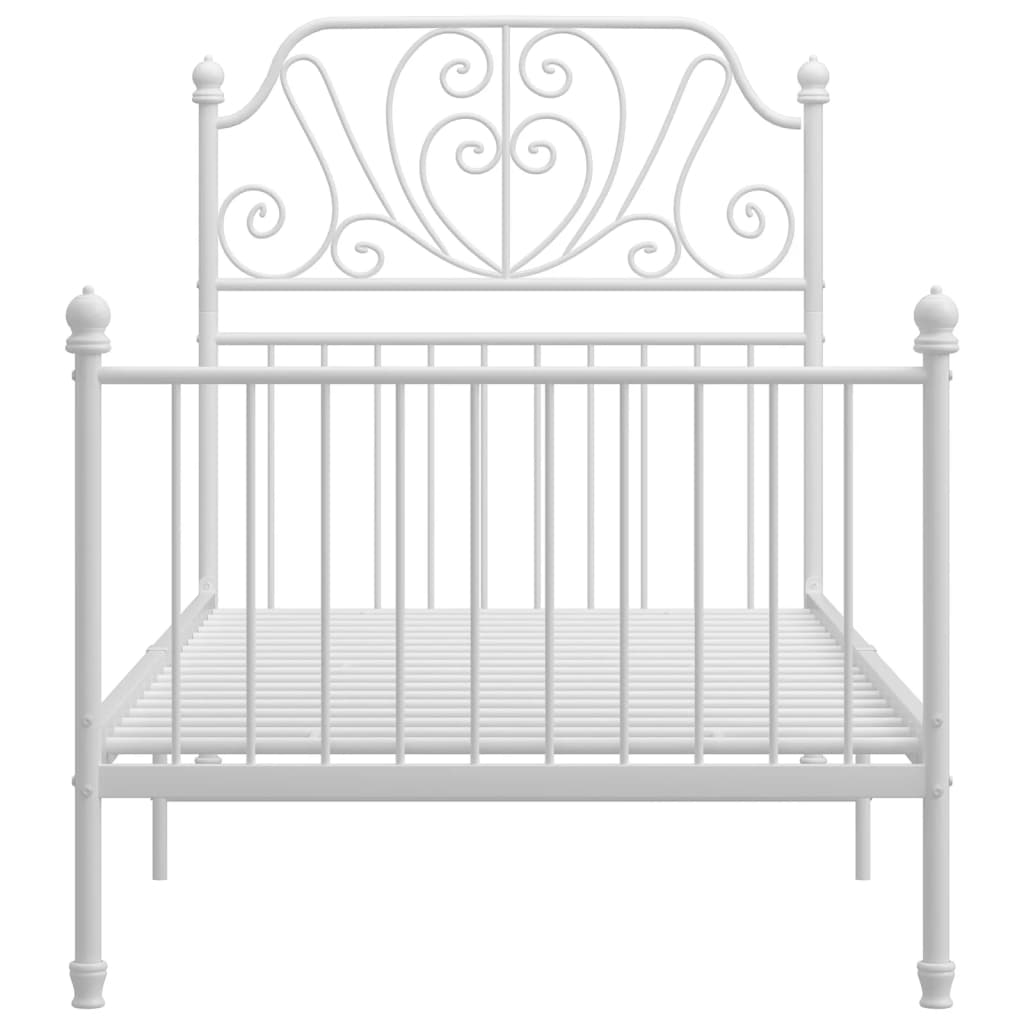 Bedframe metaal wit 100x200 cm is nu te koop bij PeponiXL, paradijselijk wonen!