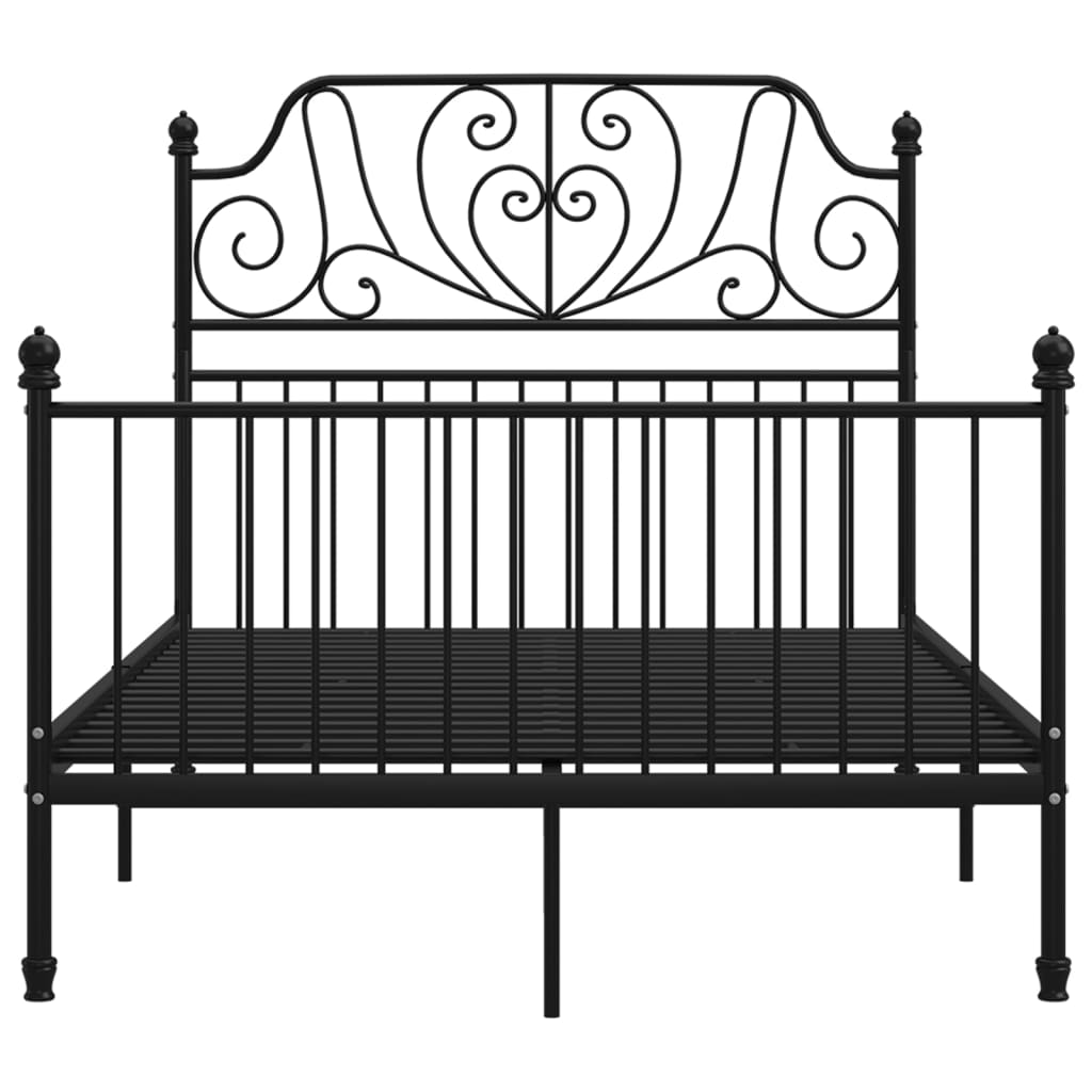 Bedframe metaal zwart 120x200 cm is nu te koop bij PeponiXL, paradijselijk wonen!