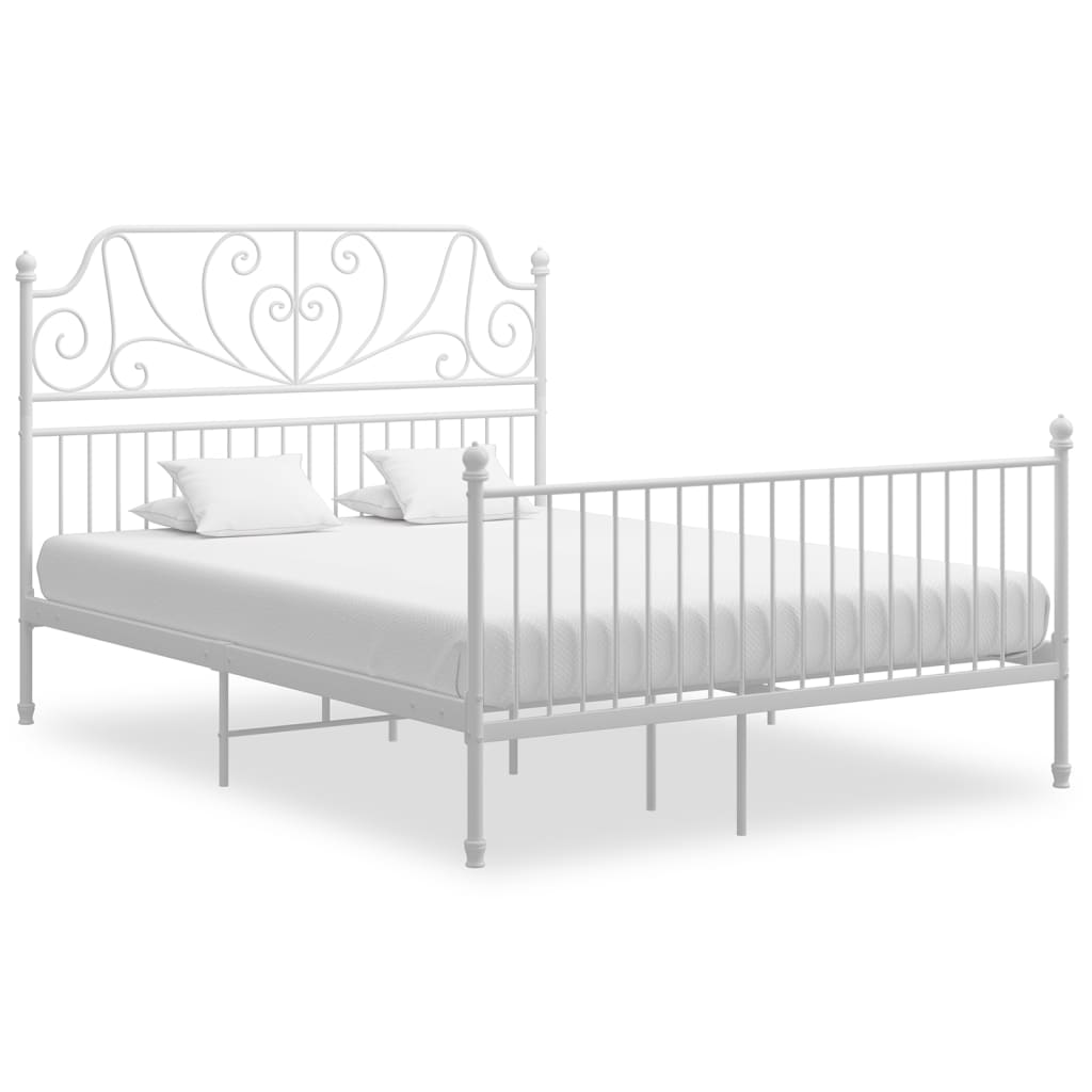 Bedframe metaal wit 140x200 cm is nu te koop bij PeponiXL, paradijselijk wonen!