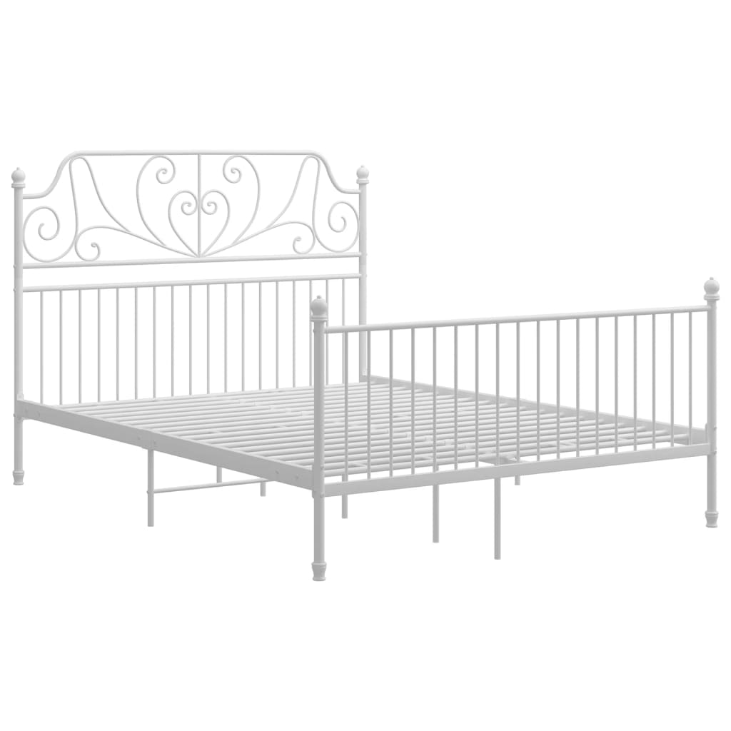 Bedframe metaal wit 140x200 cm is nu te koop bij PeponiXL, paradijselijk wonen!