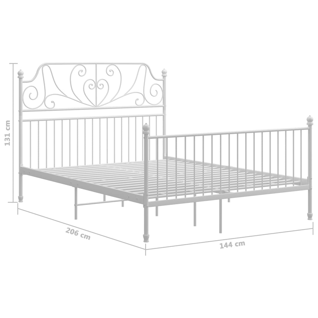 Bedframe metaal wit 140x200 cm is nu te koop bij PeponiXL, paradijselijk wonen!