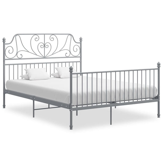 Bedframe metaal grijs 160x200 cm is nu te koop bij PeponiXL, paradijselijk wonen!