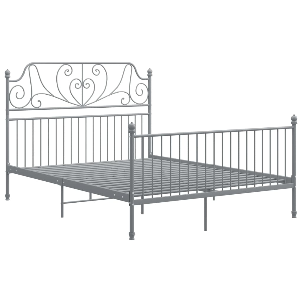 Bedframe metaal grijs 160x200 cm is nu te koop bij PeponiXL, paradijselijk wonen!