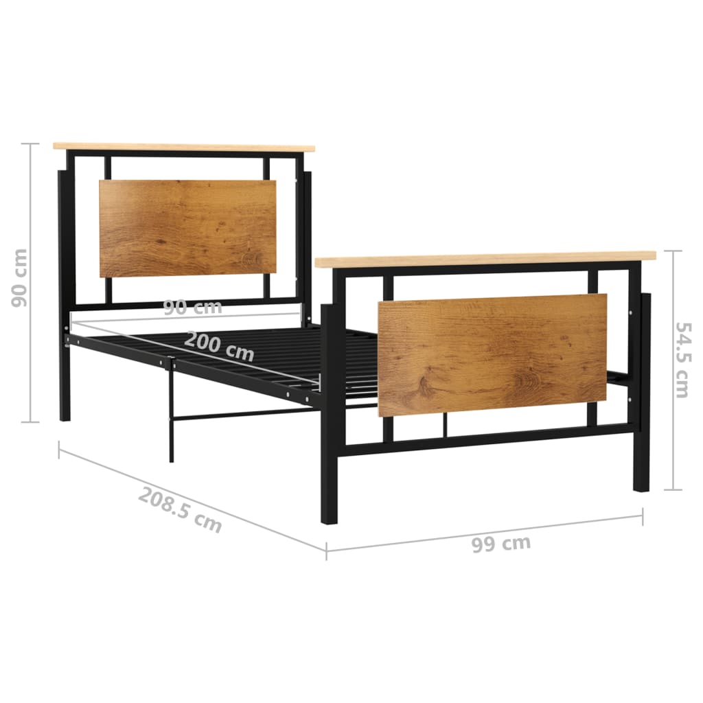 Bedframe metaal 90x200 cm is nu te koop bij PeponiXL, paradijselijk wonen!