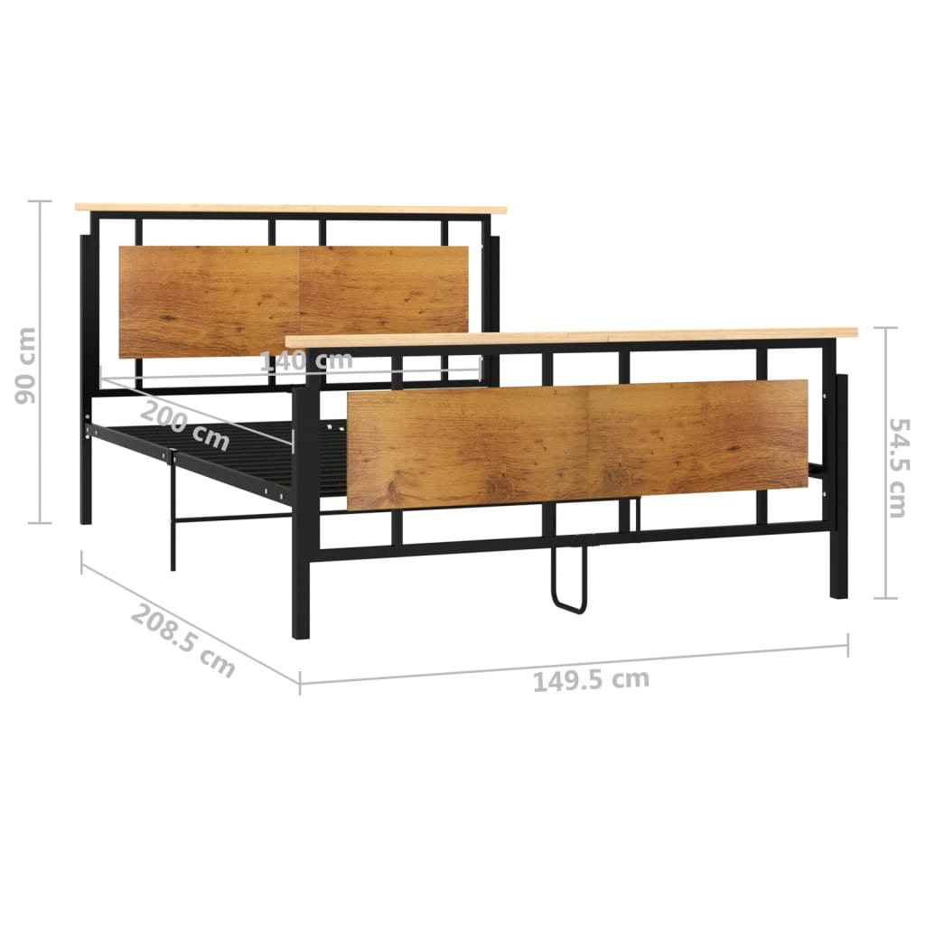 Bedframe metaal 140x200 cm is nu te koop bij PeponiXL, paradijselijk wonen!