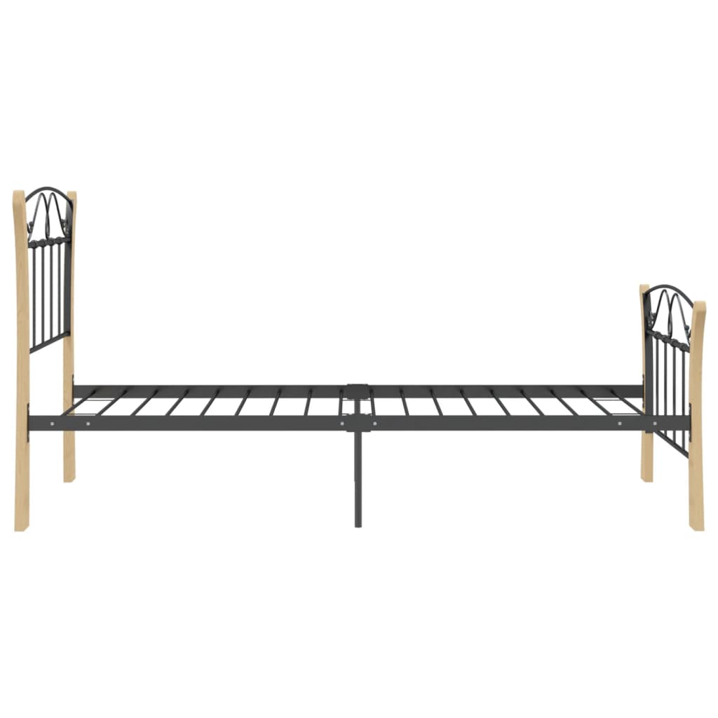 Bedframe metaal zwart 90x200 cm is nu te koop bij PeponiXL, paradijselijk wonen!