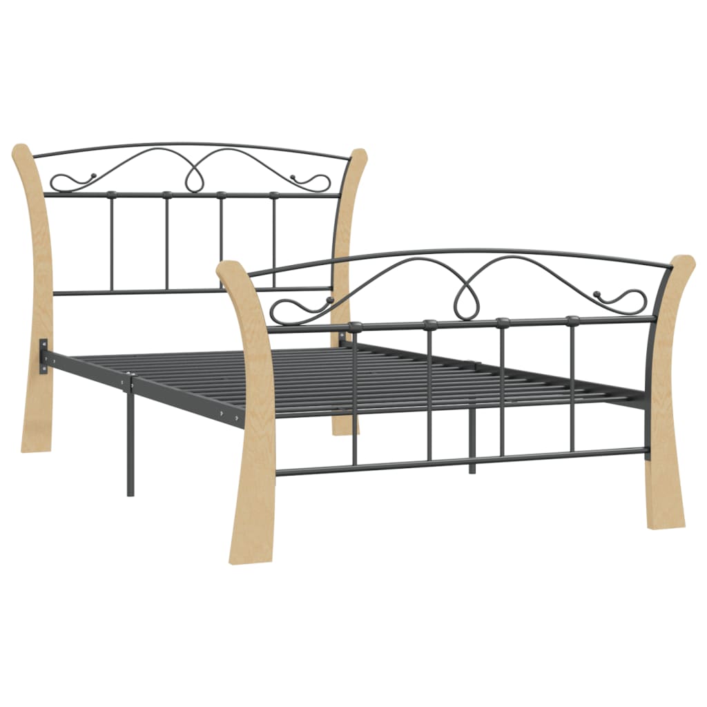 Bedframe metaal zwart 100x200 cm is nu te koop bij PeponiXL, paradijselijk wonen!