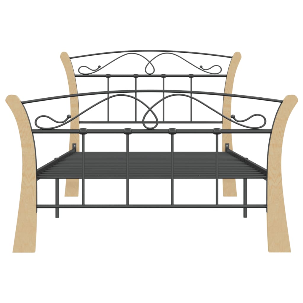 Bedframe metaal zwart 100x200 cm is nu te koop bij PeponiXL, paradijselijk wonen!