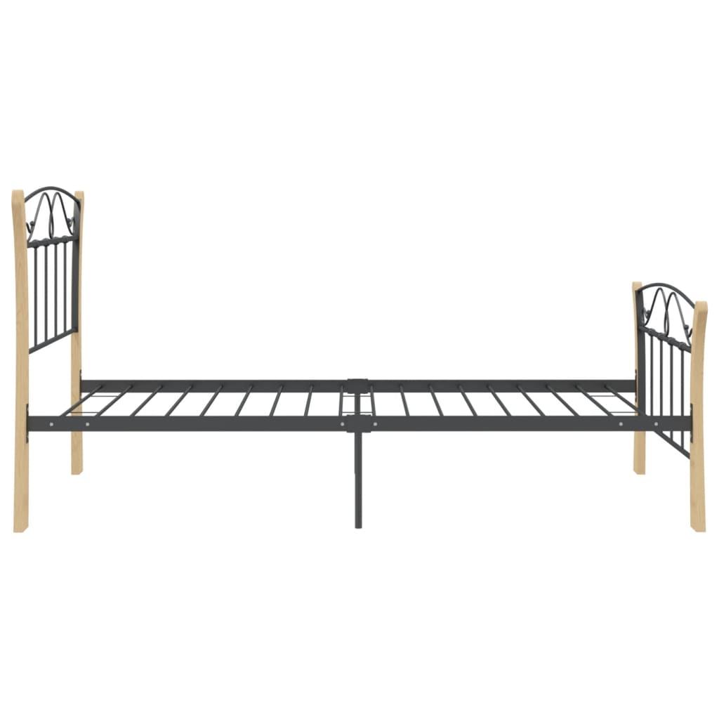 Bedframe metaal zwart 100x200 cm is nu te koop bij PeponiXL, paradijselijk wonen!