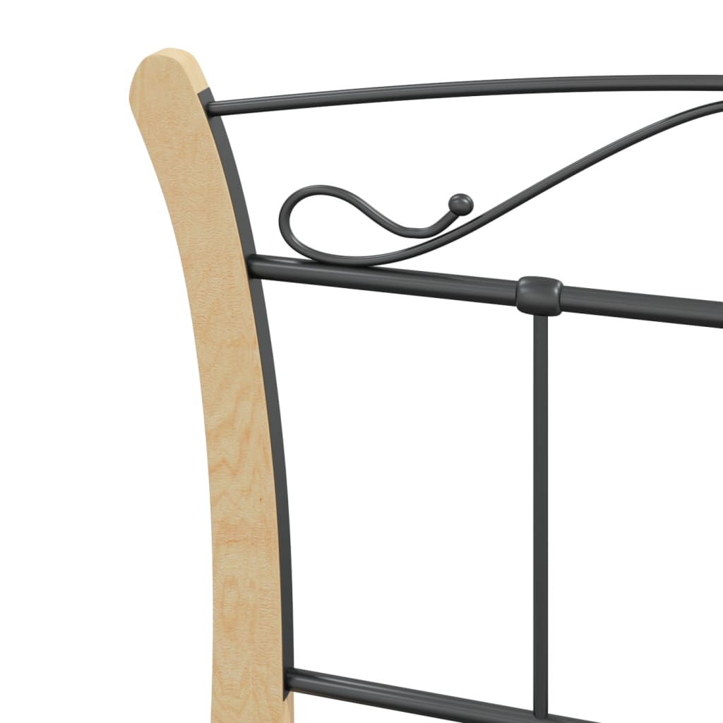 Bedframe metaal zwart 100x200 cm is nu te koop bij PeponiXL, paradijselijk wonen!