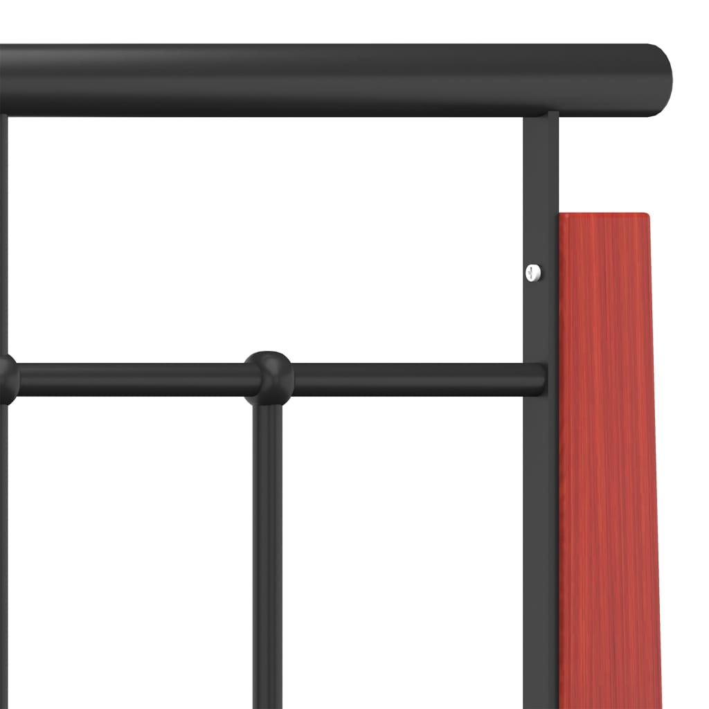 Bedframe metaal en massief eikenhout 90x200 cm is nu te koop bij PeponiXL, paradijselijk wonen!