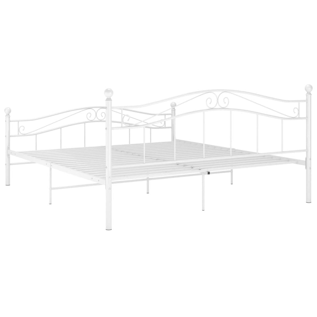 Bedframe metaal wit 140x200 cm is nu te koop bij PeponiXL, paradijselijk wonen!