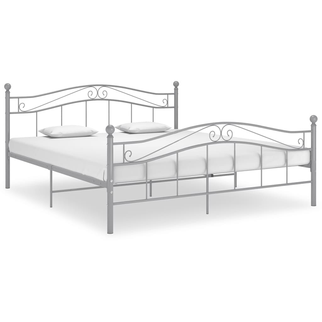 Bedframe metaal grijs 160x200 cm is nu te koop bij PeponiXL, paradijselijk wonen!
