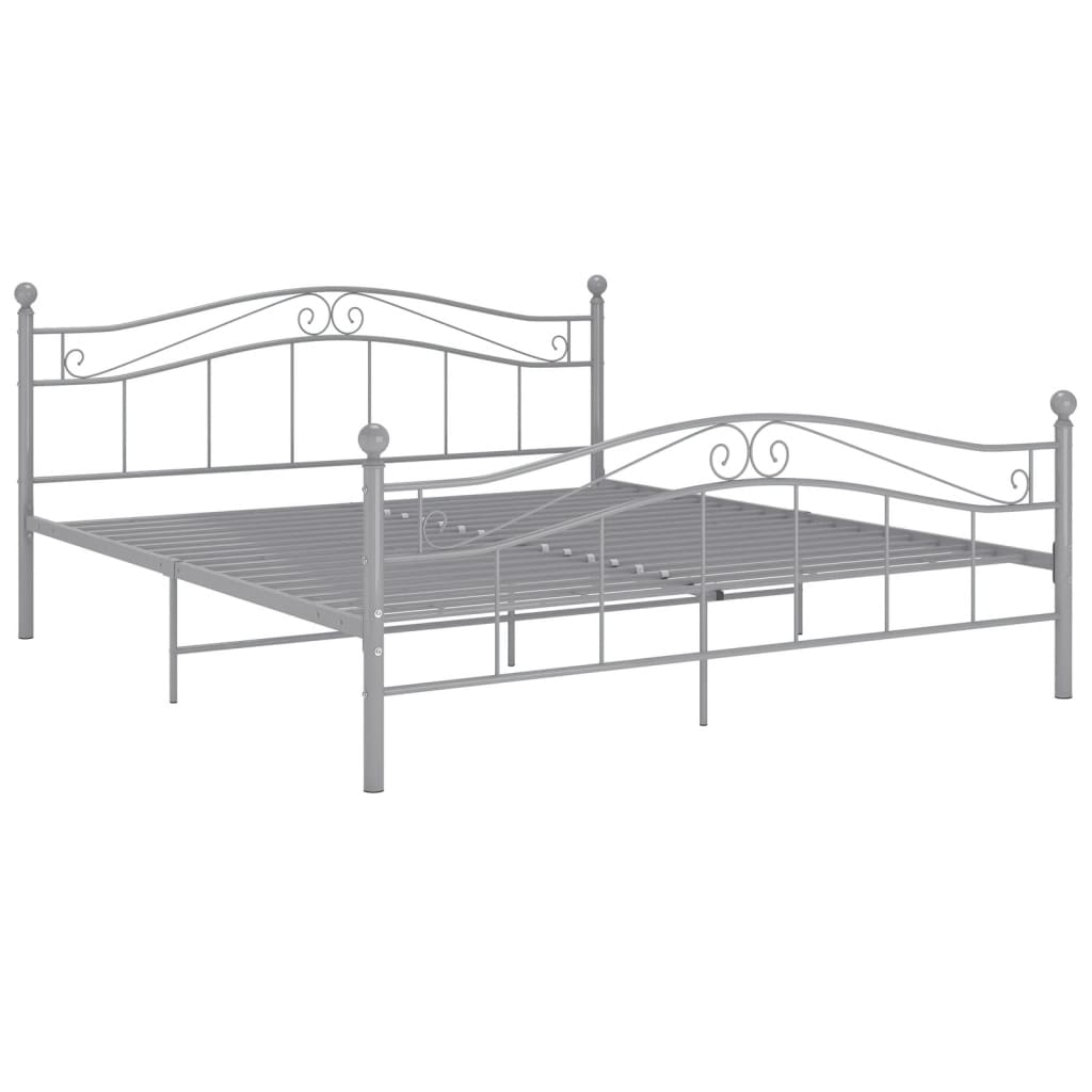 Bedframe metaal grijs 160x200 cm is nu te koop bij PeponiXL, paradijselijk wonen!