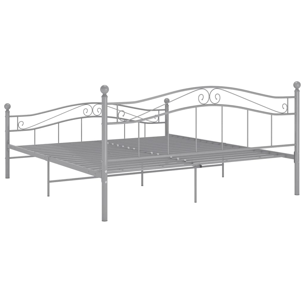 Bedframe metaal grijs 160x200 cm is nu te koop bij PeponiXL, paradijselijk wonen!