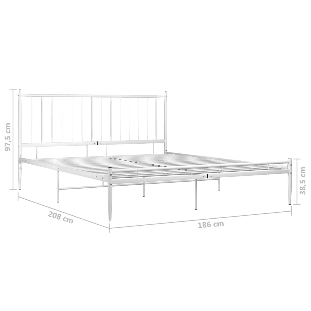 Bedframe metaal wit 180x200 cm is nu te koop bij PeponiXL, paradijselijk wonen!