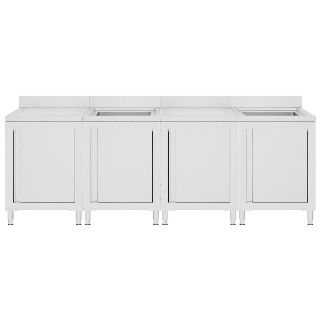 Wastafelkast commercieel 240x60x96 cm roestvrij staal is nu te koop bij PeponiXL, paradijselijk wonen!